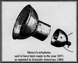 Antonio Meucci 's telephone, dated 1857