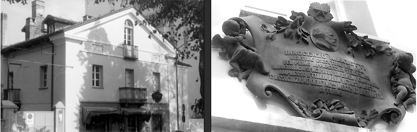 Innocenzo Manzetti's house and memorial plaque